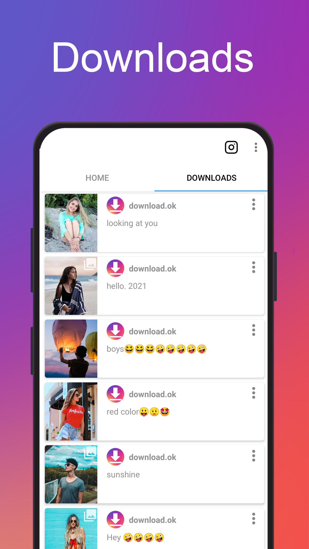 اسکرین شات 4 برنامه Video Downloader : Story Saver