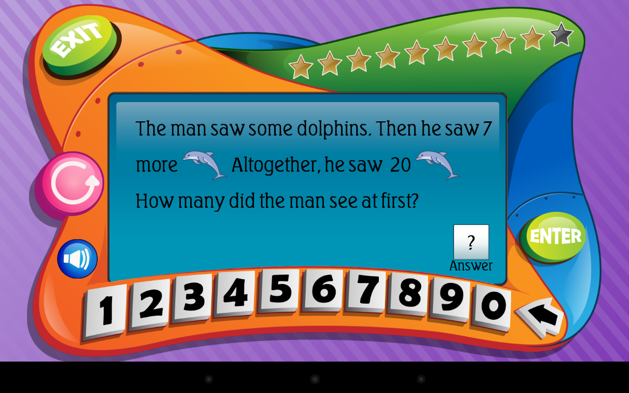 اسکرین شات 2 برنامه First Grade Math (Lite)