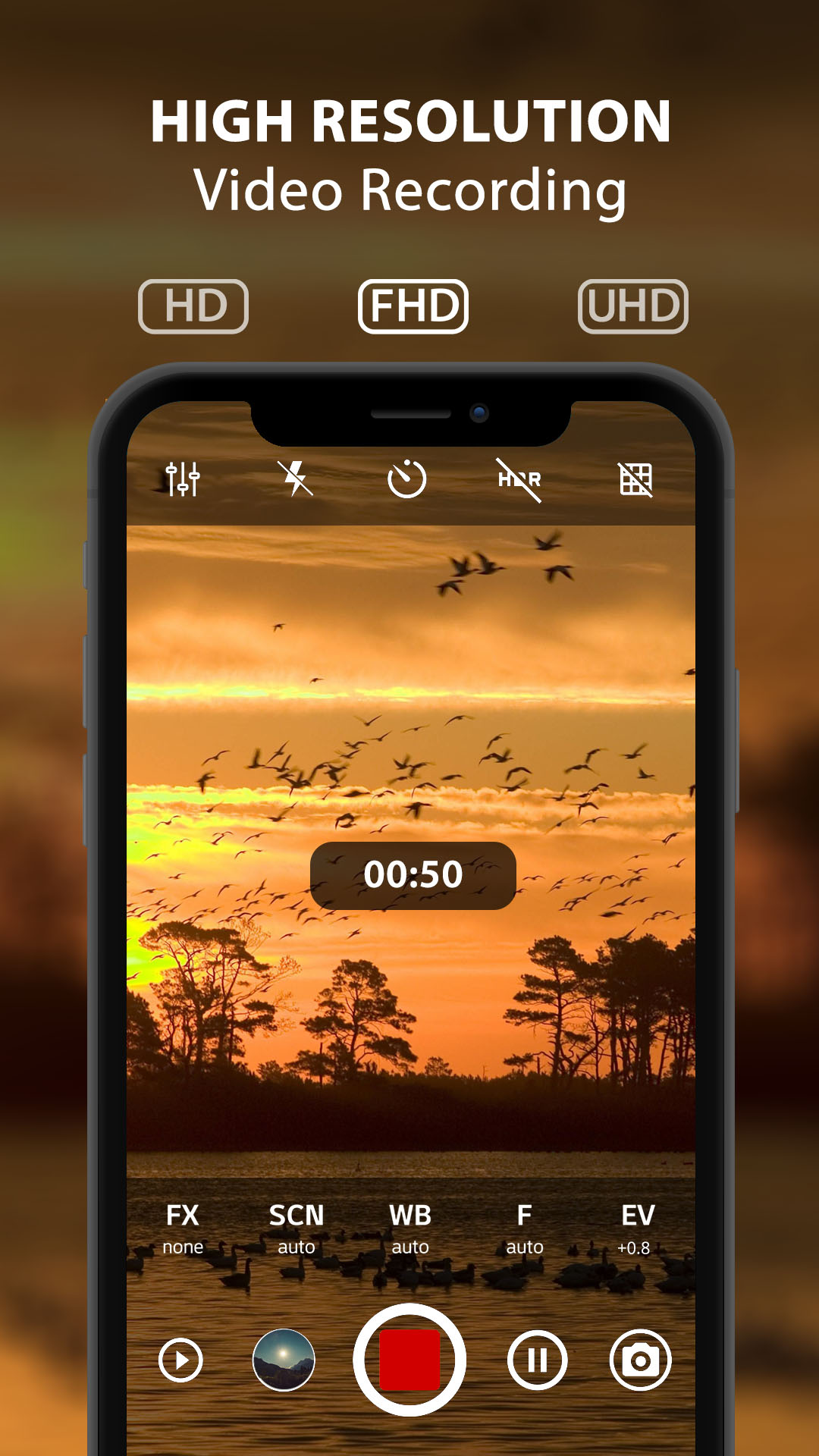 اسکرین شات 2 برنامه ProCam X - Lite :HD Camera Pro