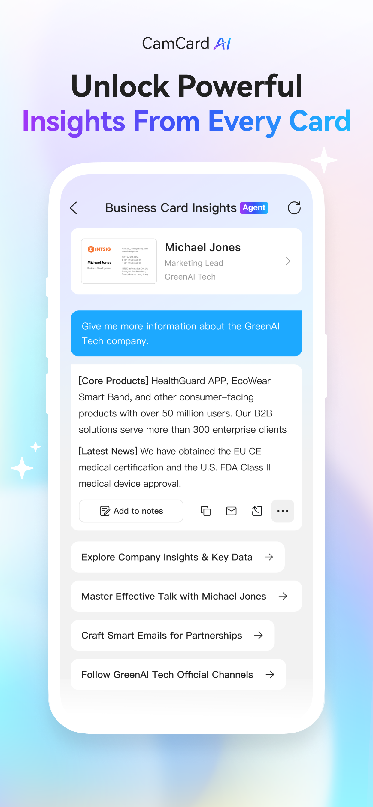 اسکرین شات 2 برنامه CamCard AI Scanner, Transcribe