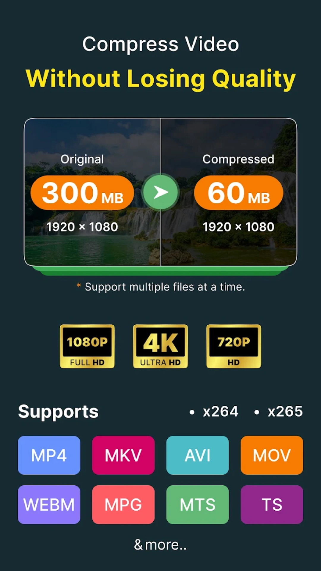 اسکرین شات 2 برنامه Video Converter, Compressor