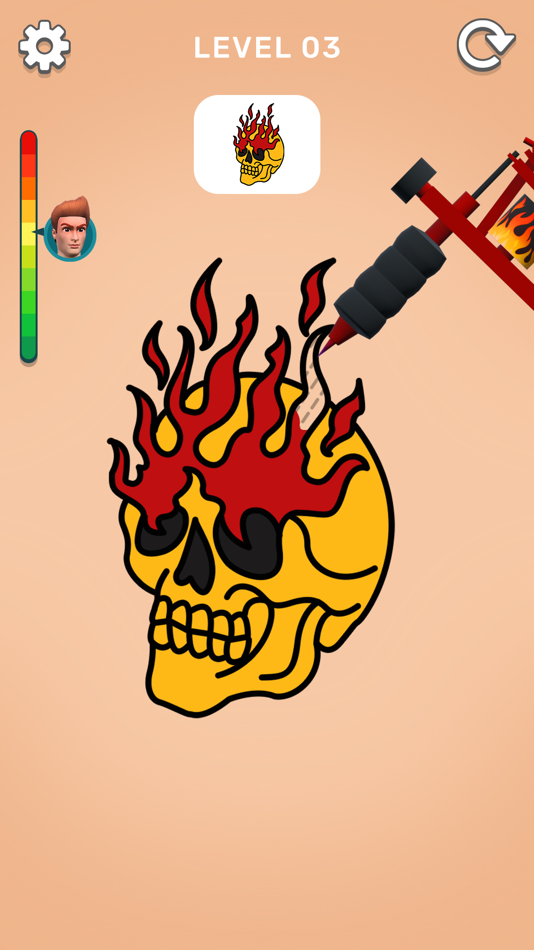 اسکرین شات 3 بازی Ink Tattoo Game Art ASMR