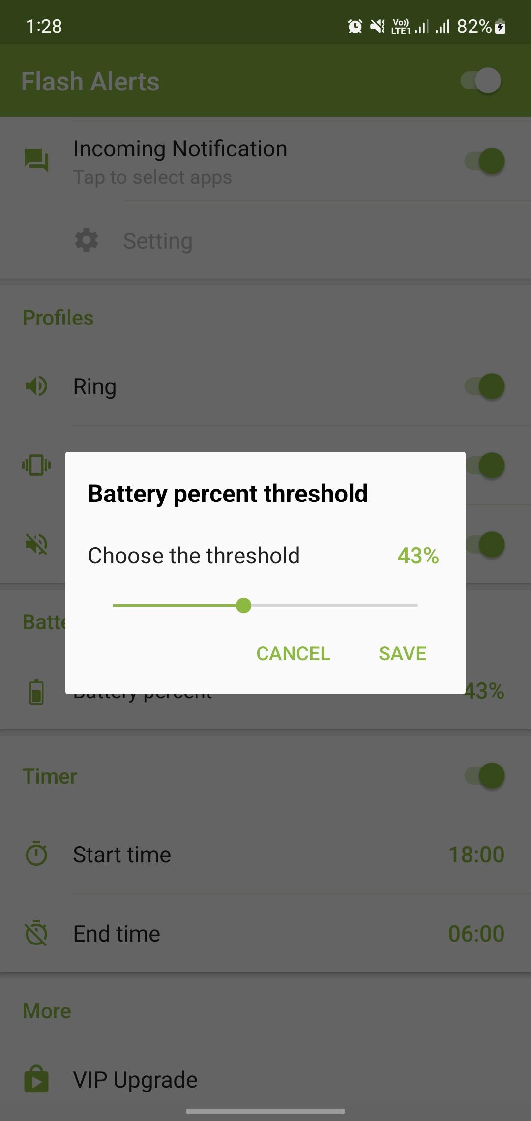 اسکرین شات 5 برنامه Flash Alerts on Call and SMS