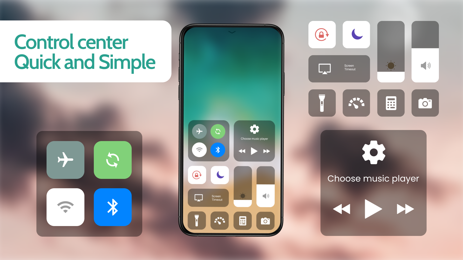 اسکرین شات 1 برنامه IOS Control Center - IOS Panel