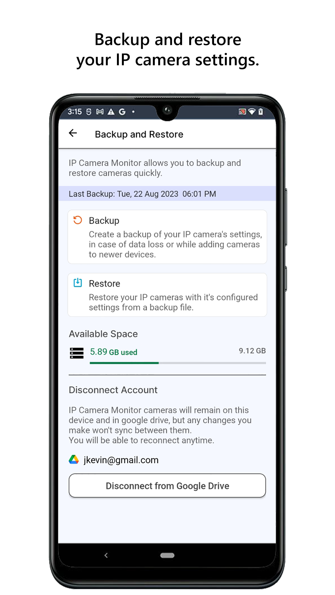 اسکرین شات 4 برنامه IP Camera Monitor