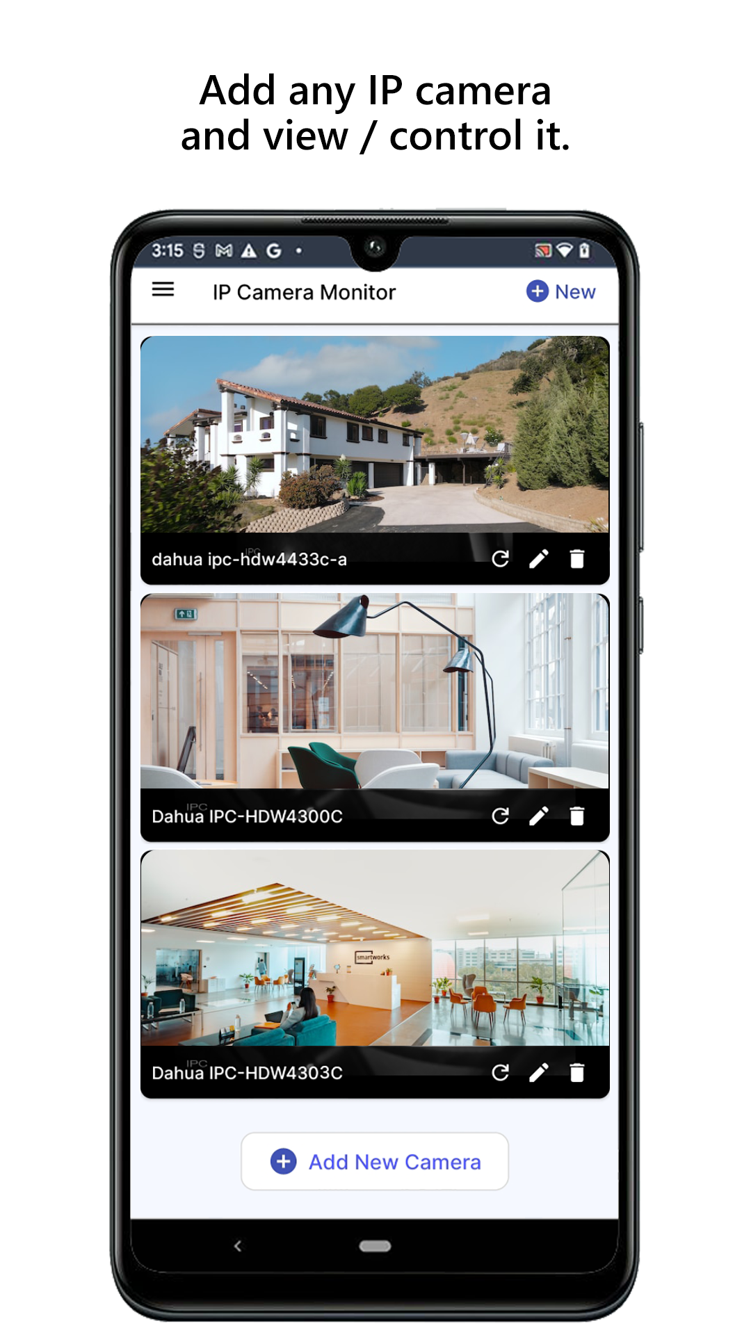 اسکرین شات 1 برنامه IP Camera Monitor