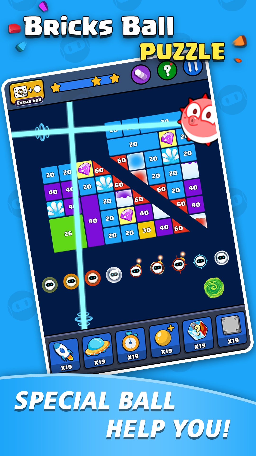 اسکرین شات 3 بازی Bricks Ball Puzzle