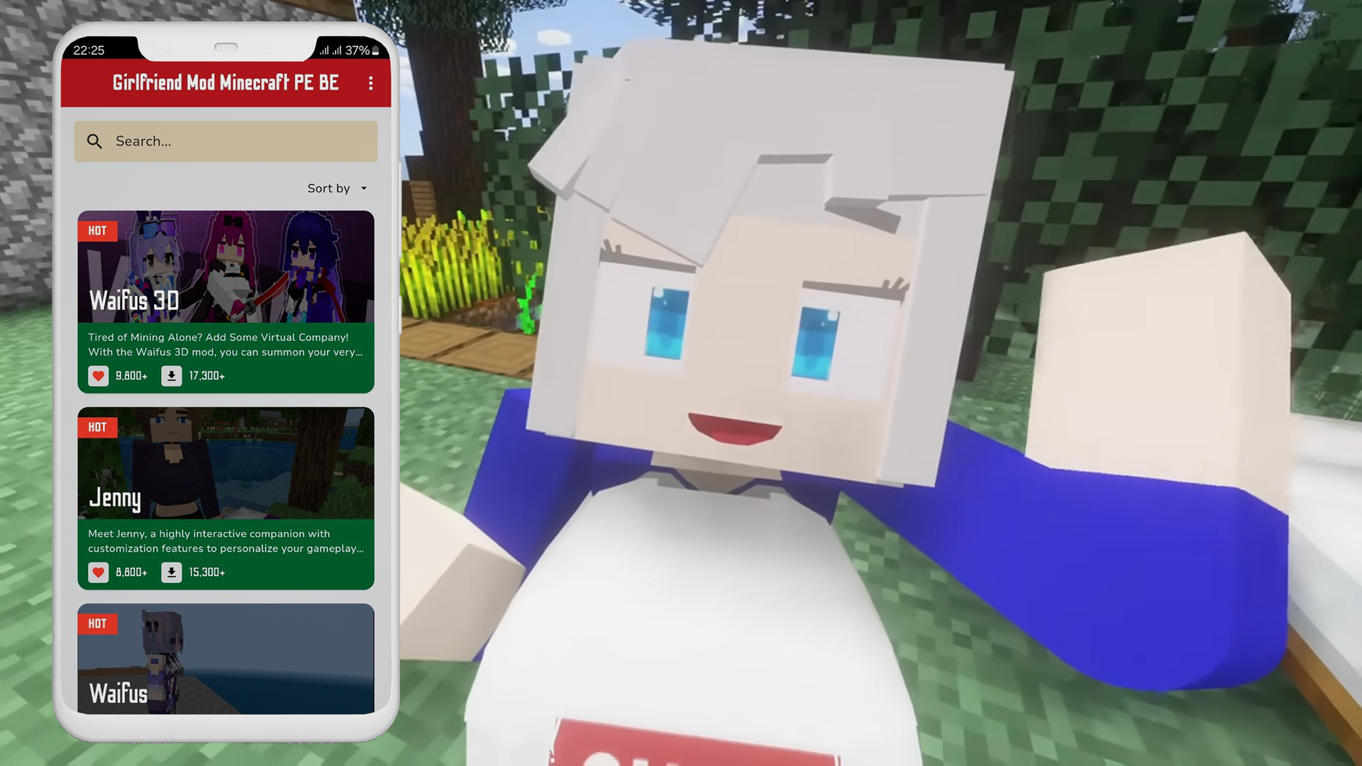 اسکرین شات 1 برنامه Girlfriend Mod Minecraft PE BE