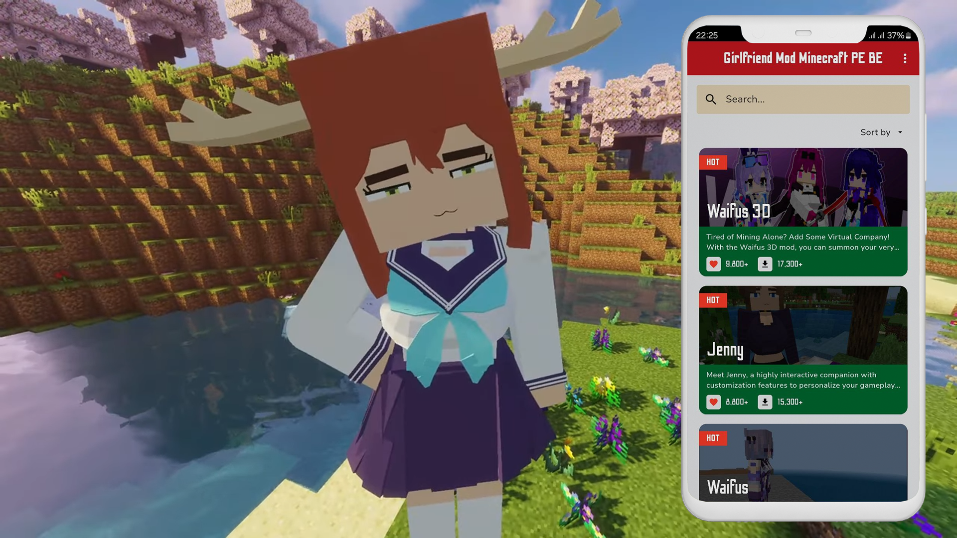 اسکرین شات 5 برنامه Girlfriend Mod Minecraft PE BE