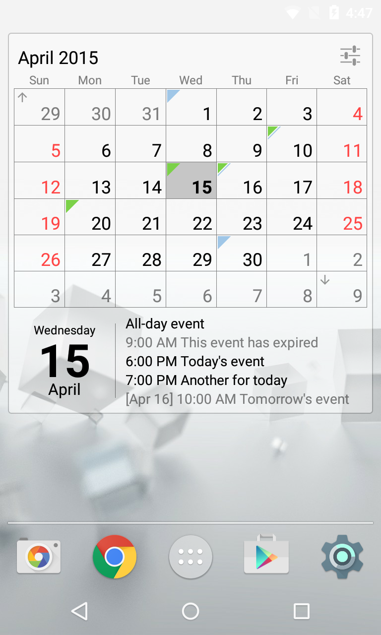 اسکرین شات 2 برنامه Calendar Widget Month + Agenda