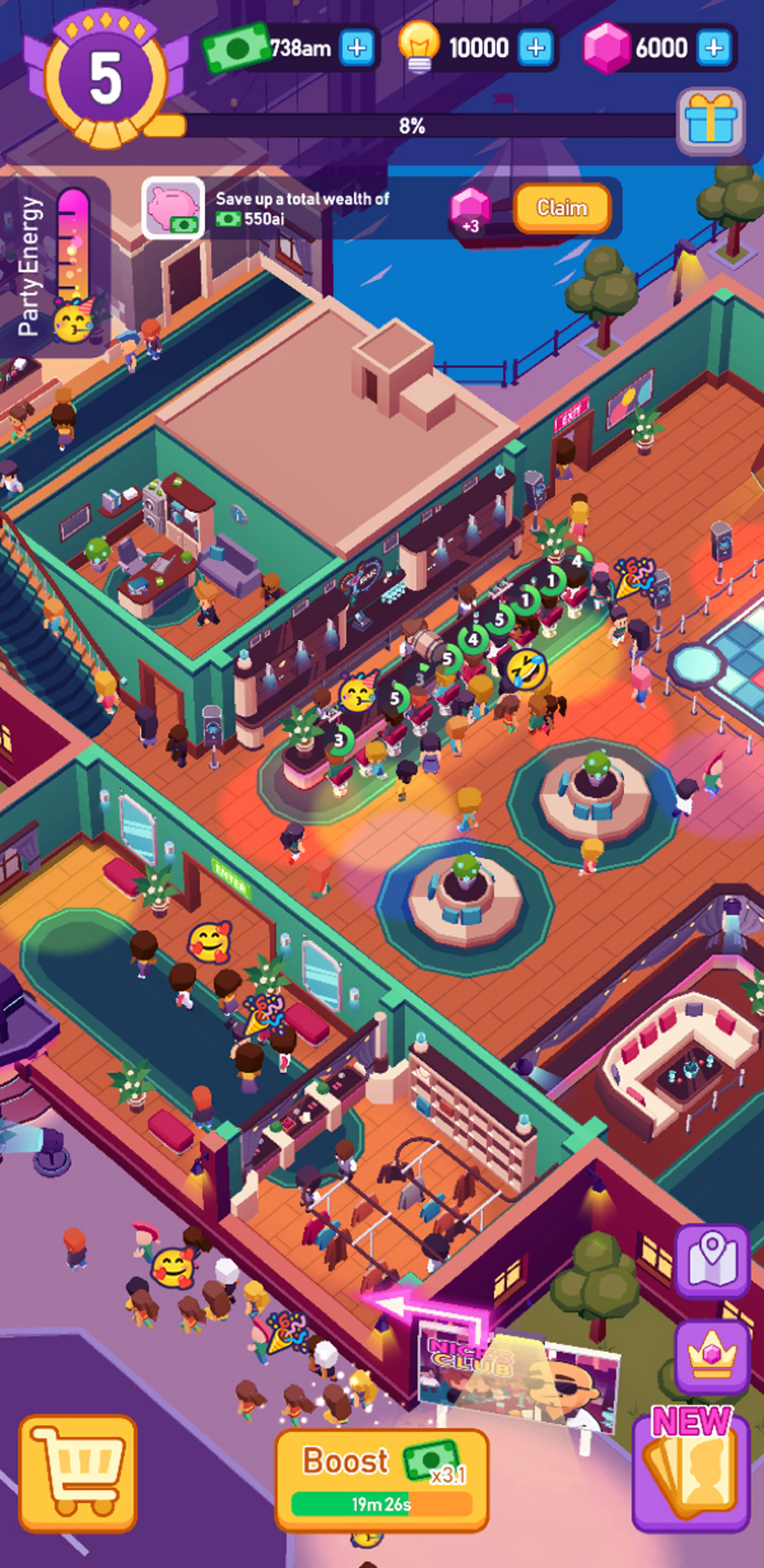 اسکرین شات 7 بازی Idle Nightclub Tycoon: Empire