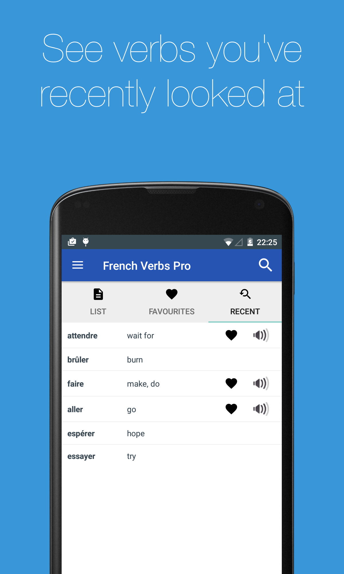 اسکرین شات 6 برنامه French Verb Conjugator