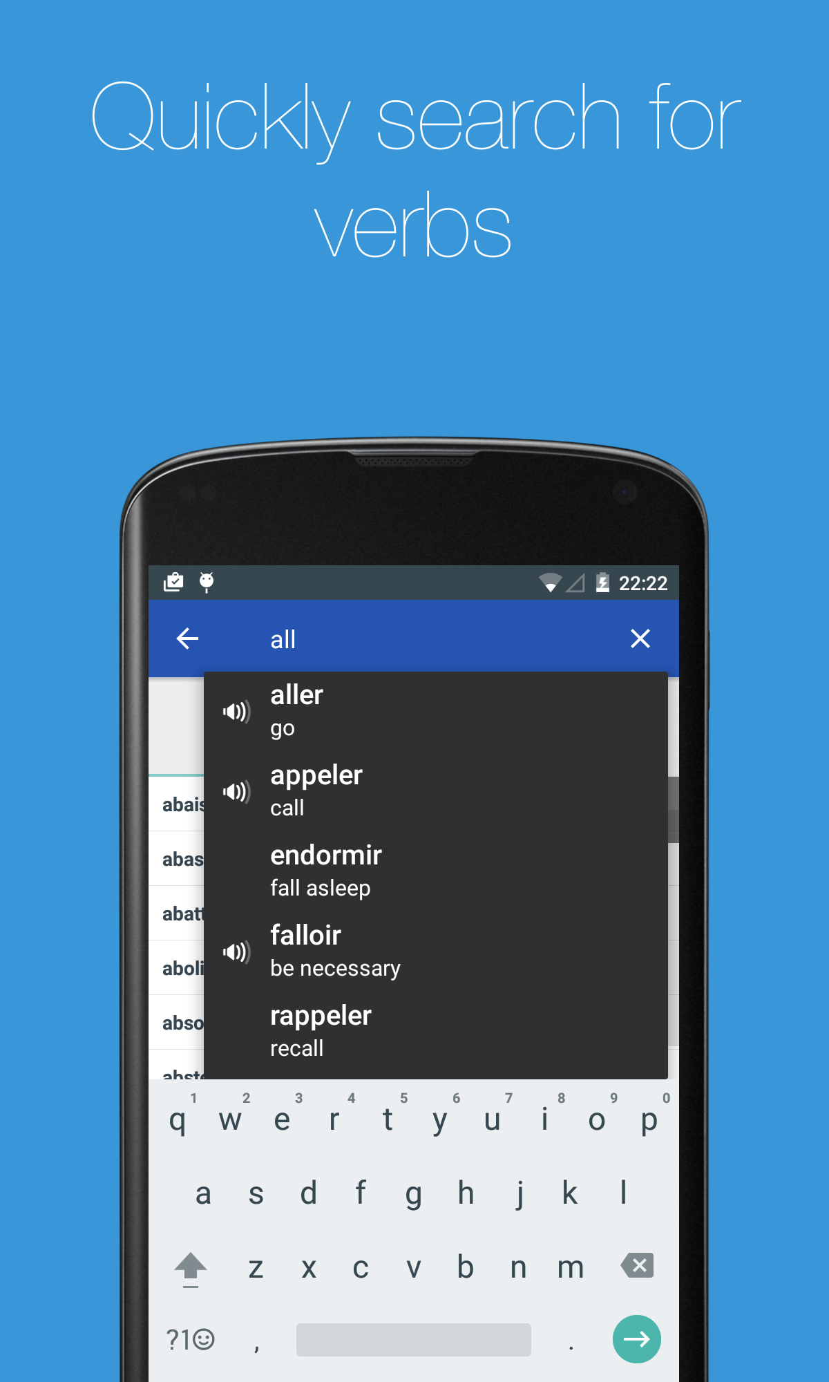اسکرین شات 2 برنامه French Verb Conjugator