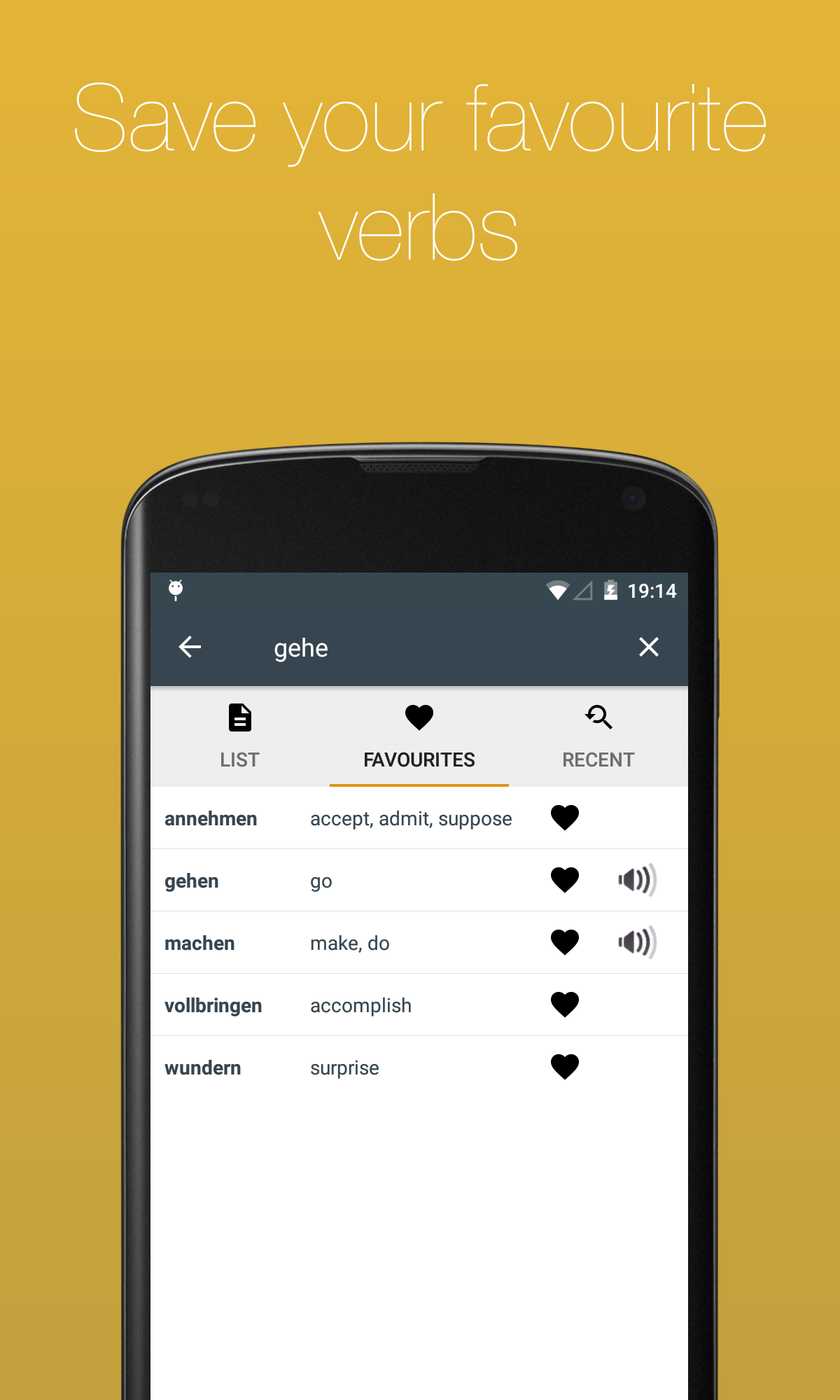 اسکرین شات 6 برنامه German Verb Conjugator