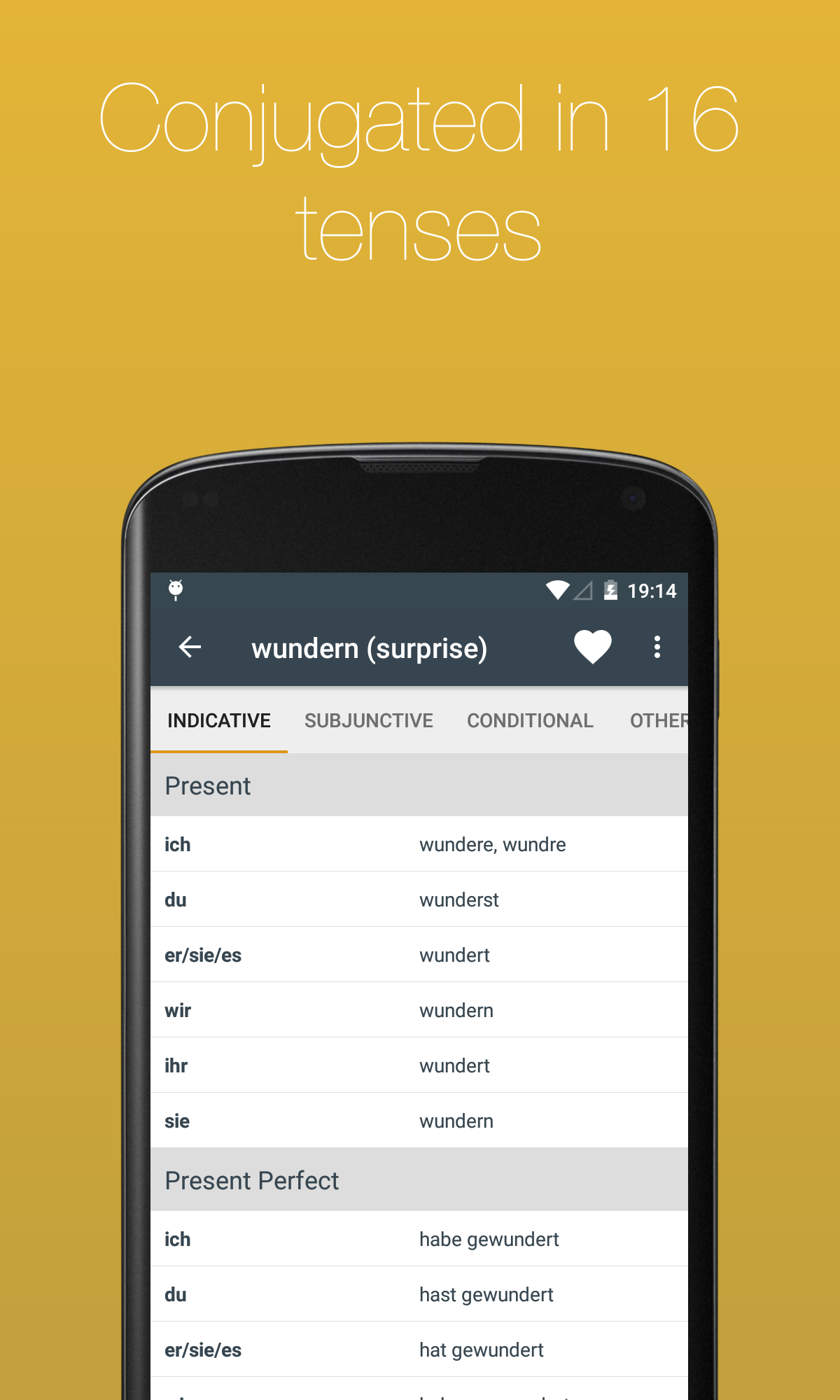 اسکرین شات 3 برنامه German Verb Conjugator