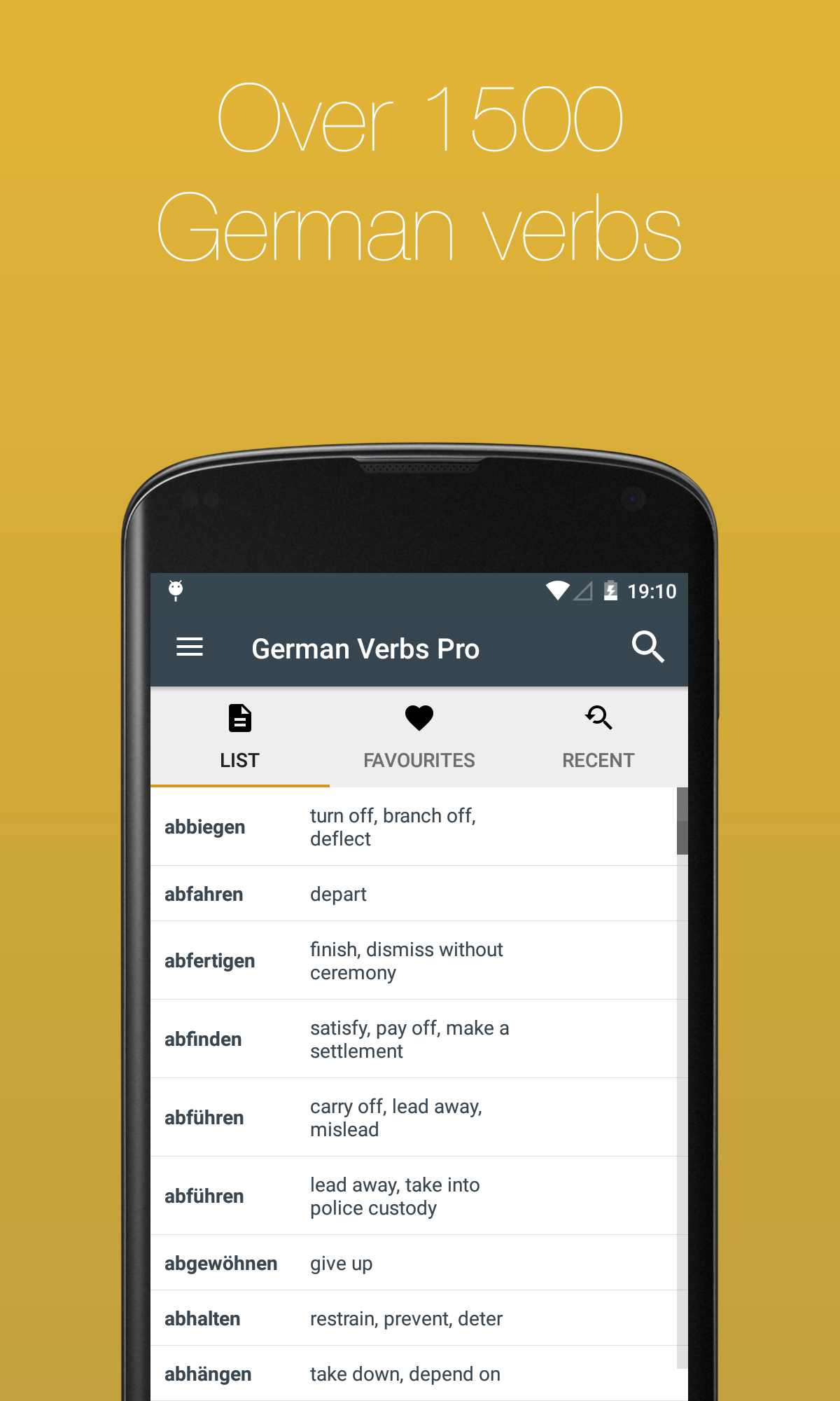 اسکرین شات 1 برنامه German Verb Conjugator