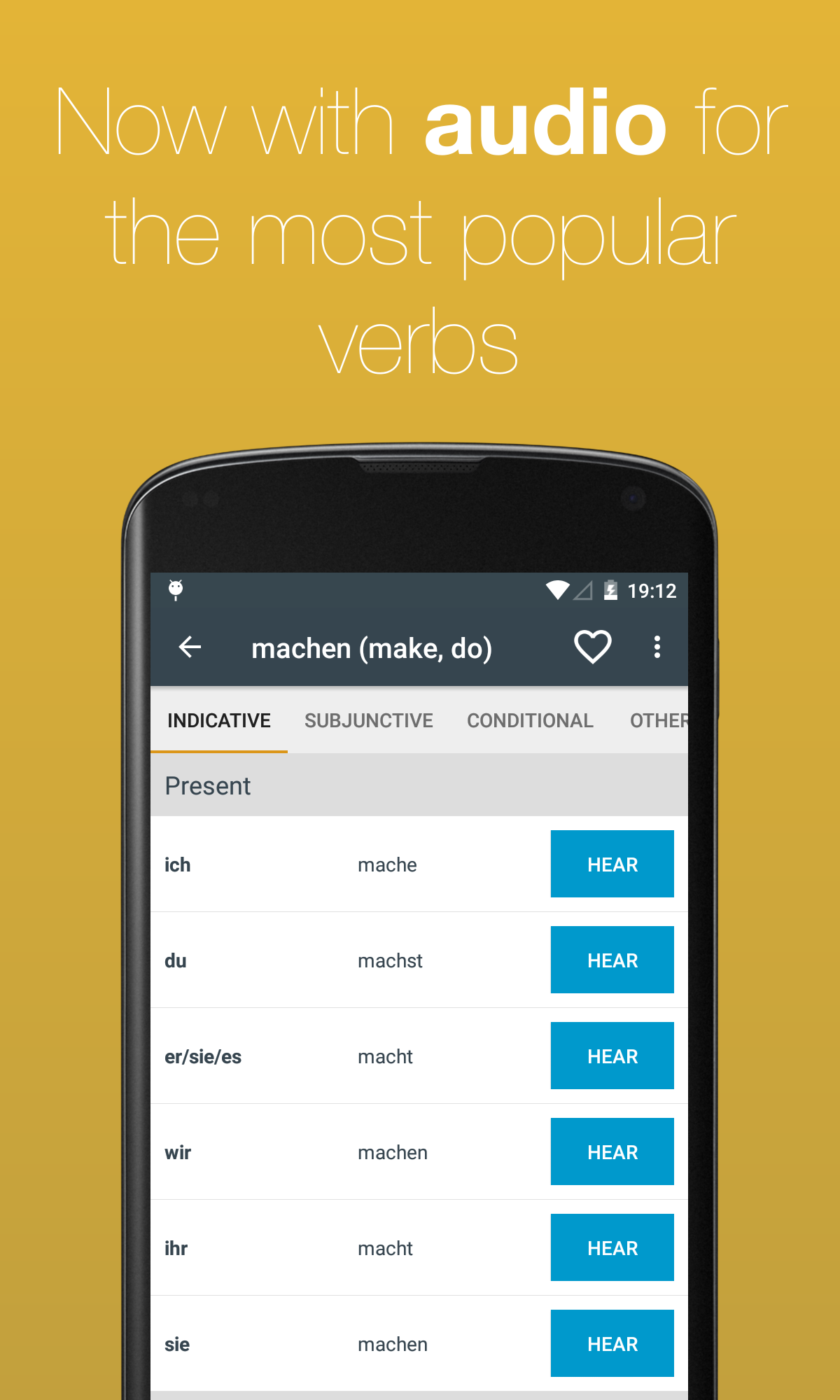 اسکرین شات 5 برنامه German Verb Conjugator