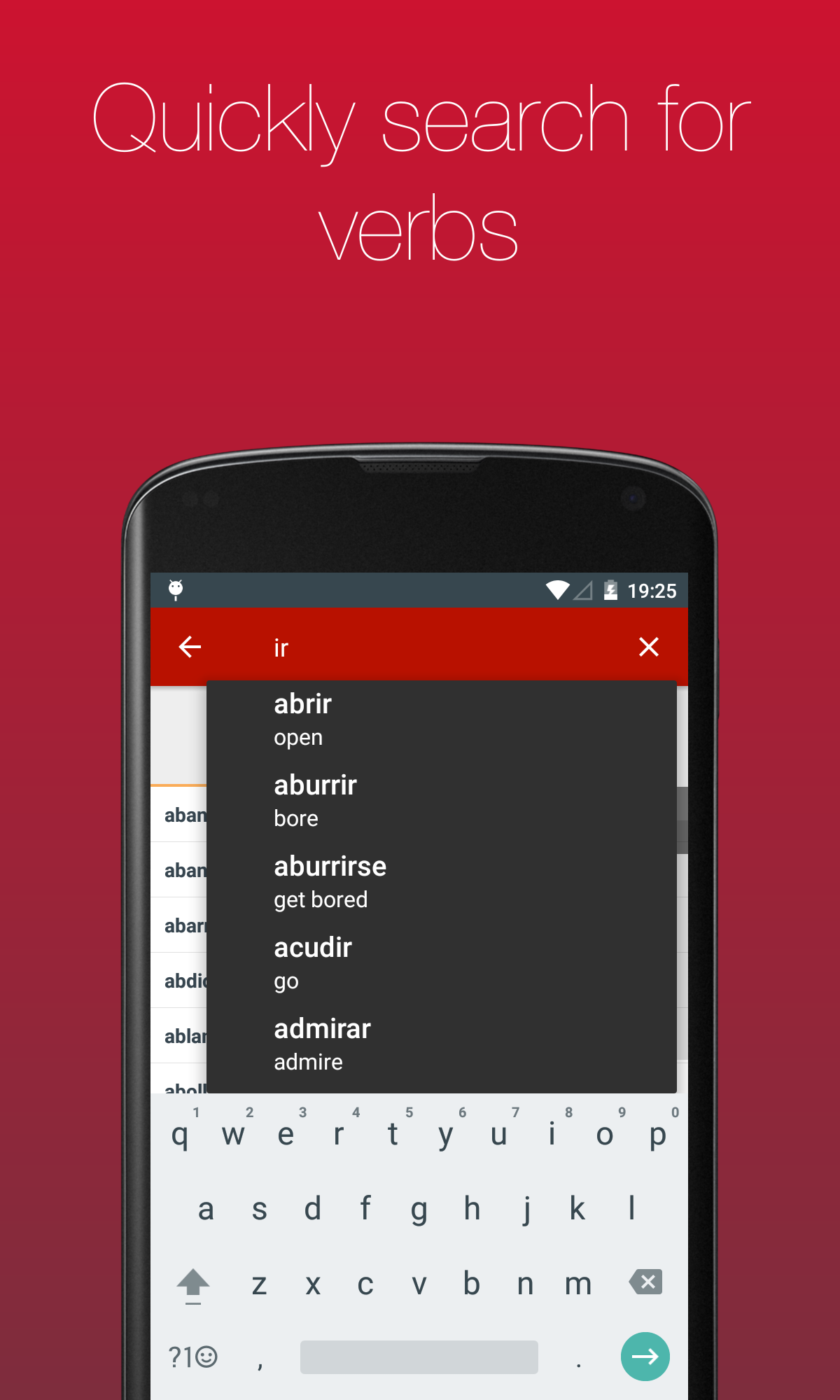 اسکرین شات 2 برنامه Spanish Verb Conjugator