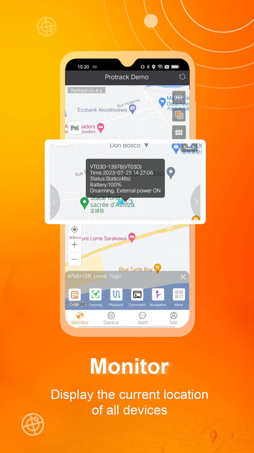 اسکرین شات 1 برنامه Protrack GPS