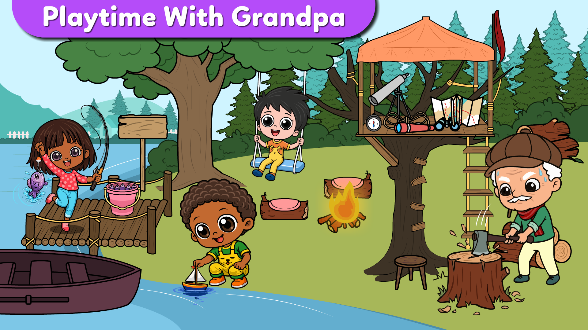 اسکرین شات 1 بازی Tizi Town Grandparent's House