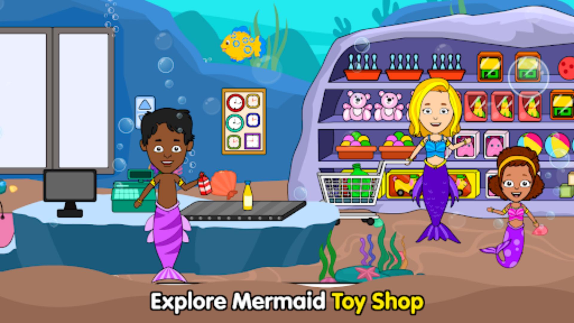 اسکرین شات 3 بازی Tizi Town: My Mermaid Games