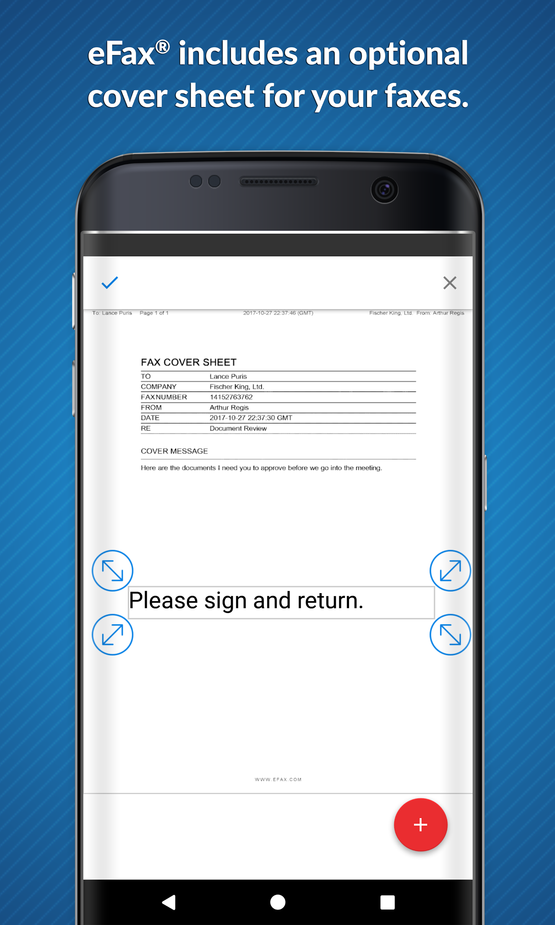 اسکرین شات 1 برنامه eFax® App: Plus-Pro-Protect