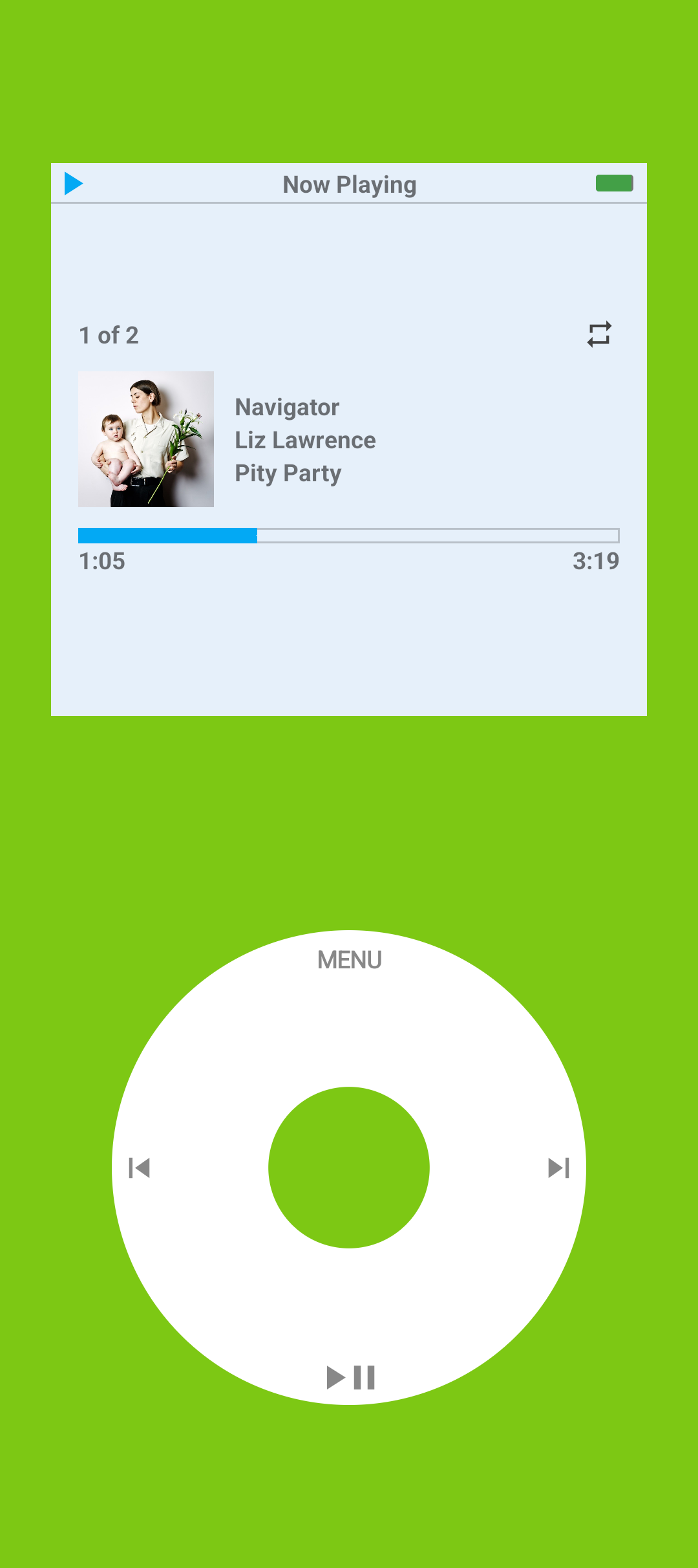 اسکرین شات 4 برنامه retroPod: ClickWheel Music App