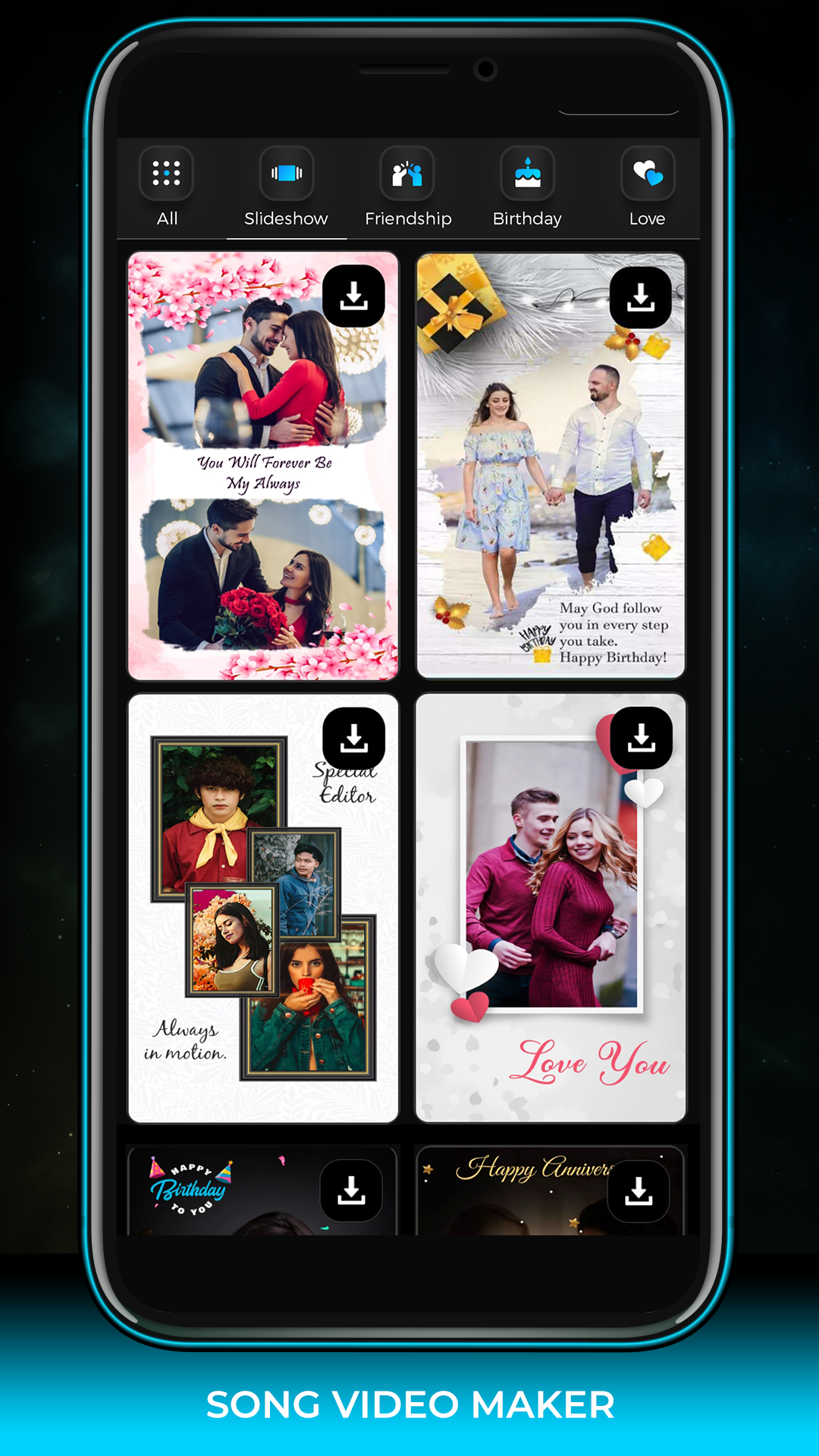 اسکرین شات 4 برنامه Song Video Maker - Photo Video