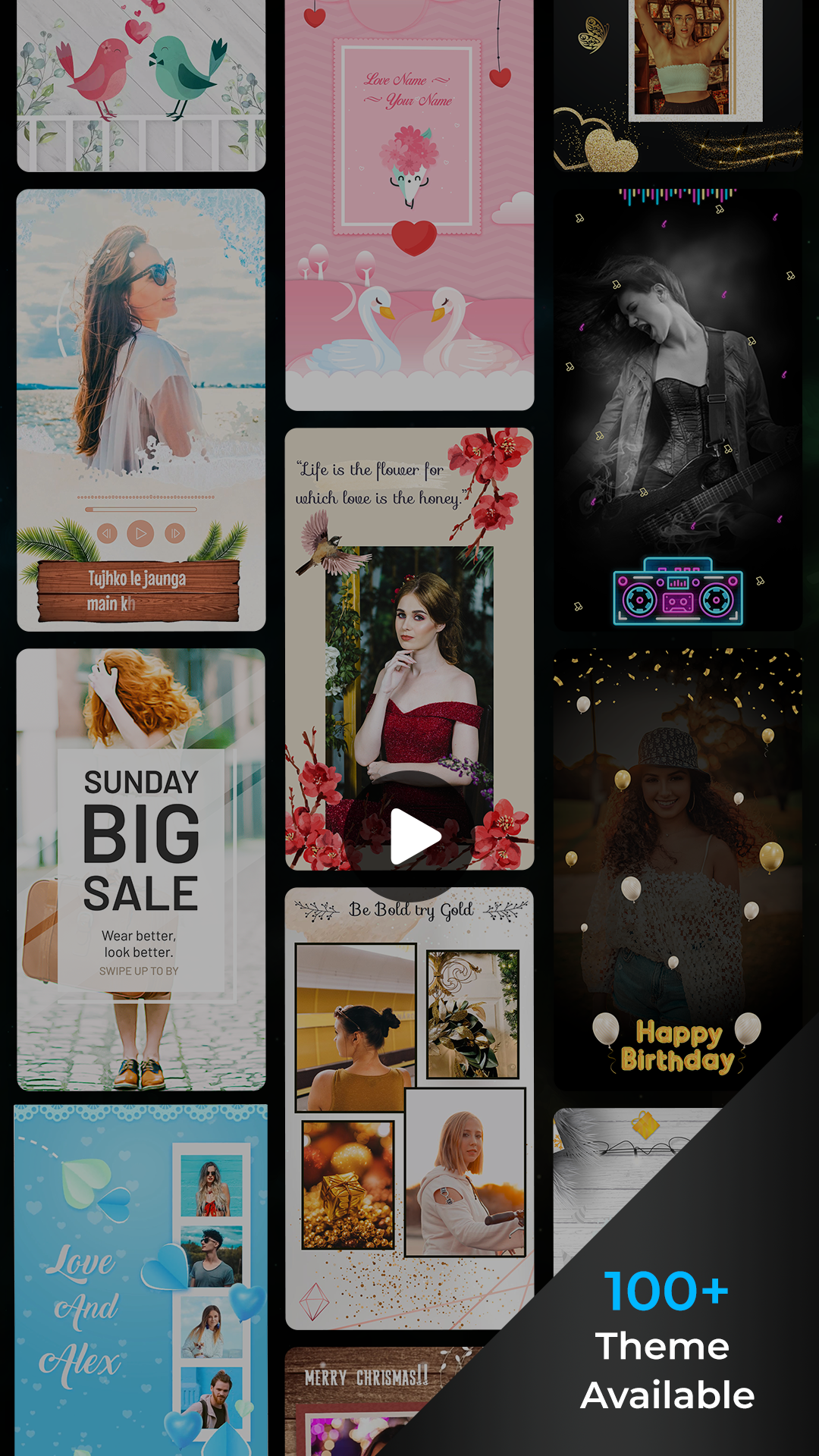 اسکرین شات 5 برنامه Song Video Maker - Photo Video