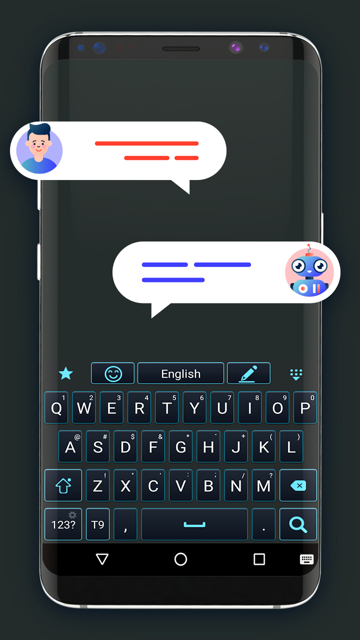 اسکرین شات 2 برنامه Big keys for typing keyboard