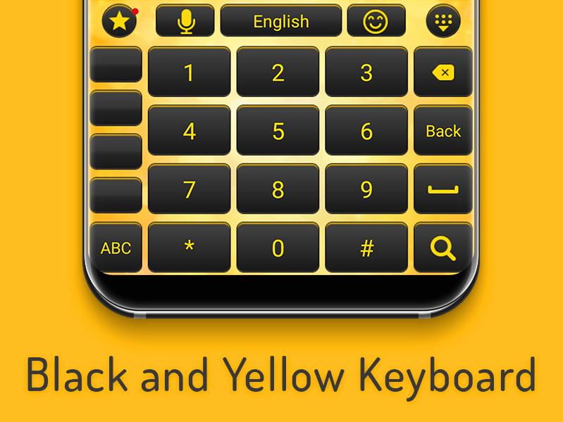 اسکرین شات 4 برنامه Black and yellow keyboard