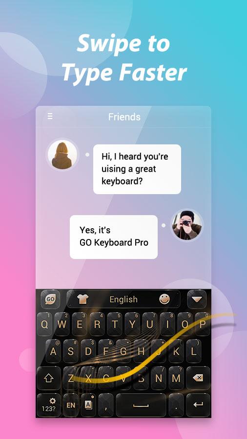 اسکرین شات 6 برنامه GO Keyboard Pro - Emoji, GIF,