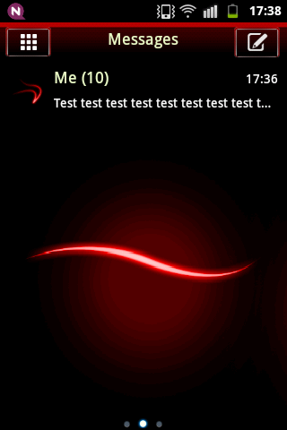 اسکرین شات 1 برنامه Simple Red Theme GO SMS