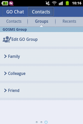 اسکرین شات 3 برنامه White Blue Theme GO SMS