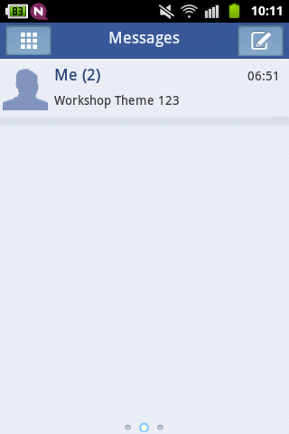 اسکرین شات 1 برنامه White Blue Theme GO SMS