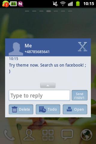 اسکرین شات 4 برنامه White Blue Theme GO SMS