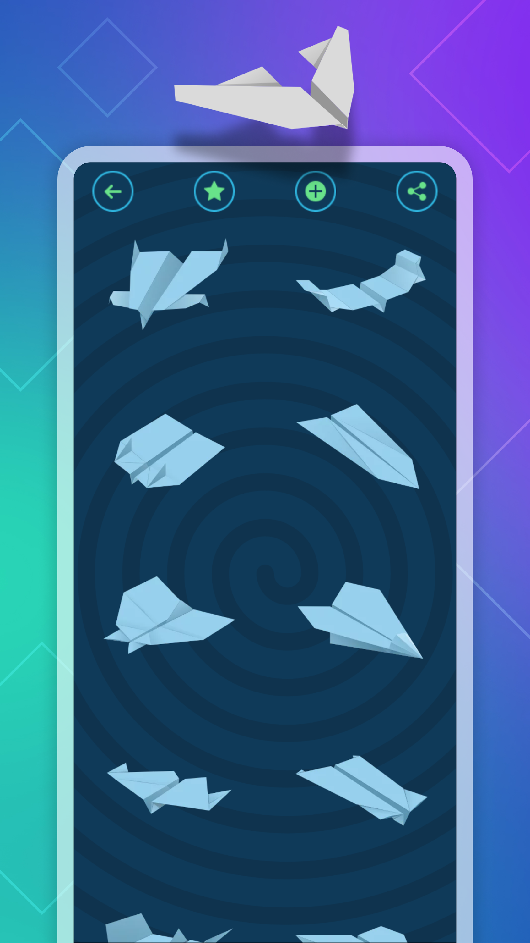 اسکرین شات 4 برنامه Origami Flying Paper Airplanes