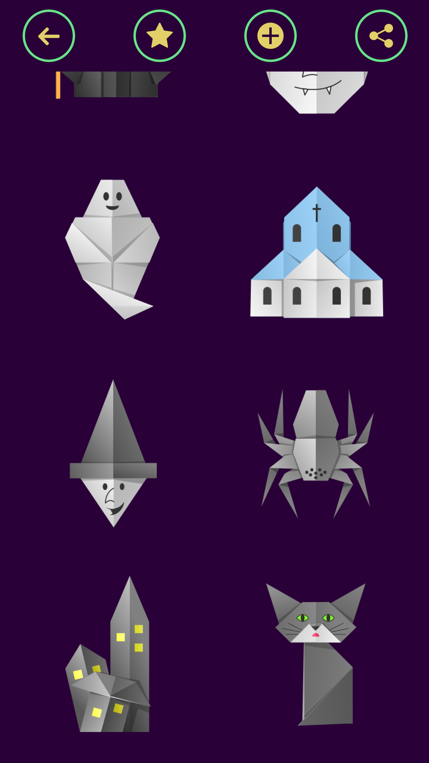 اسکرین شات 5 برنامه Origami Halloween From Paper