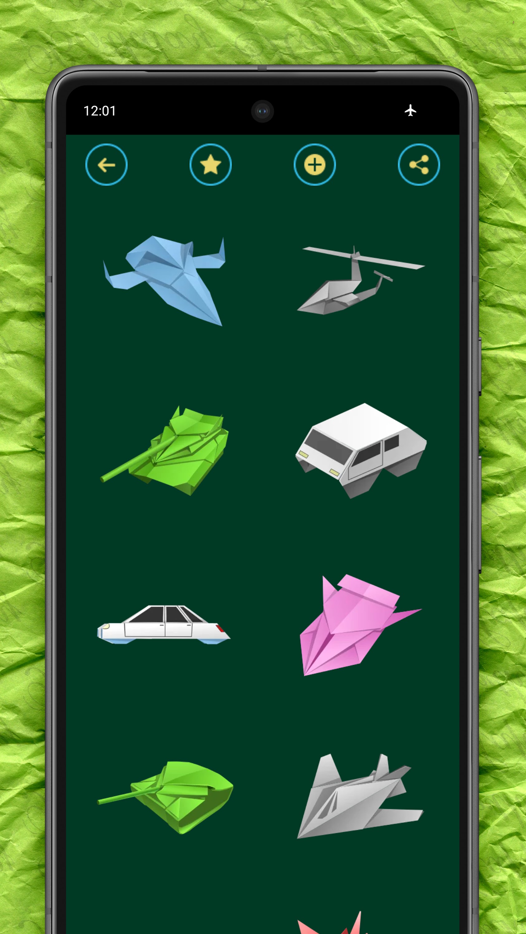 اسکرین شات 3 برنامه Origami Vehicles: Cars & Tanks