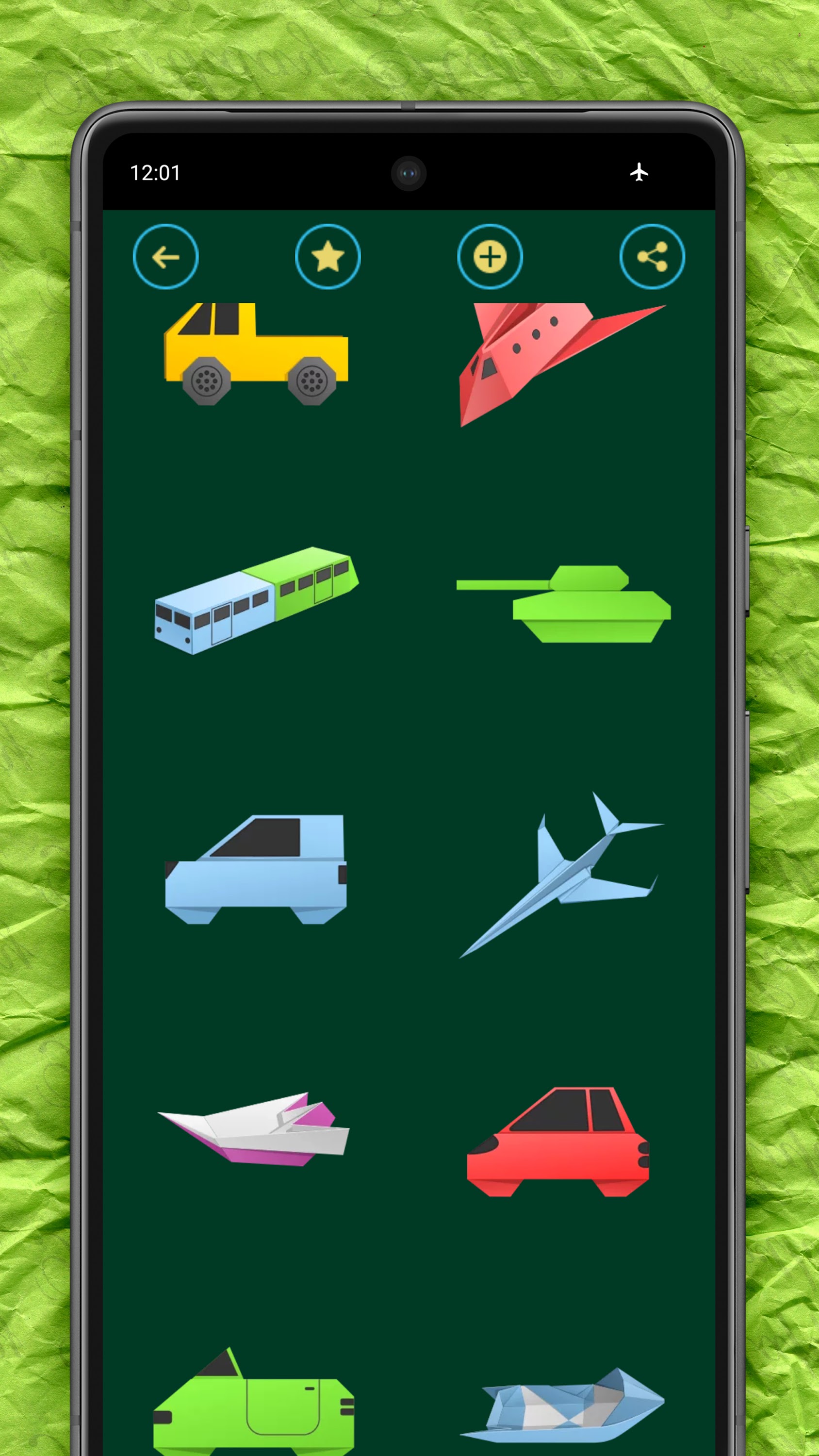 اسکرین شات 4 برنامه Origami Vehicles: Cars & Tanks