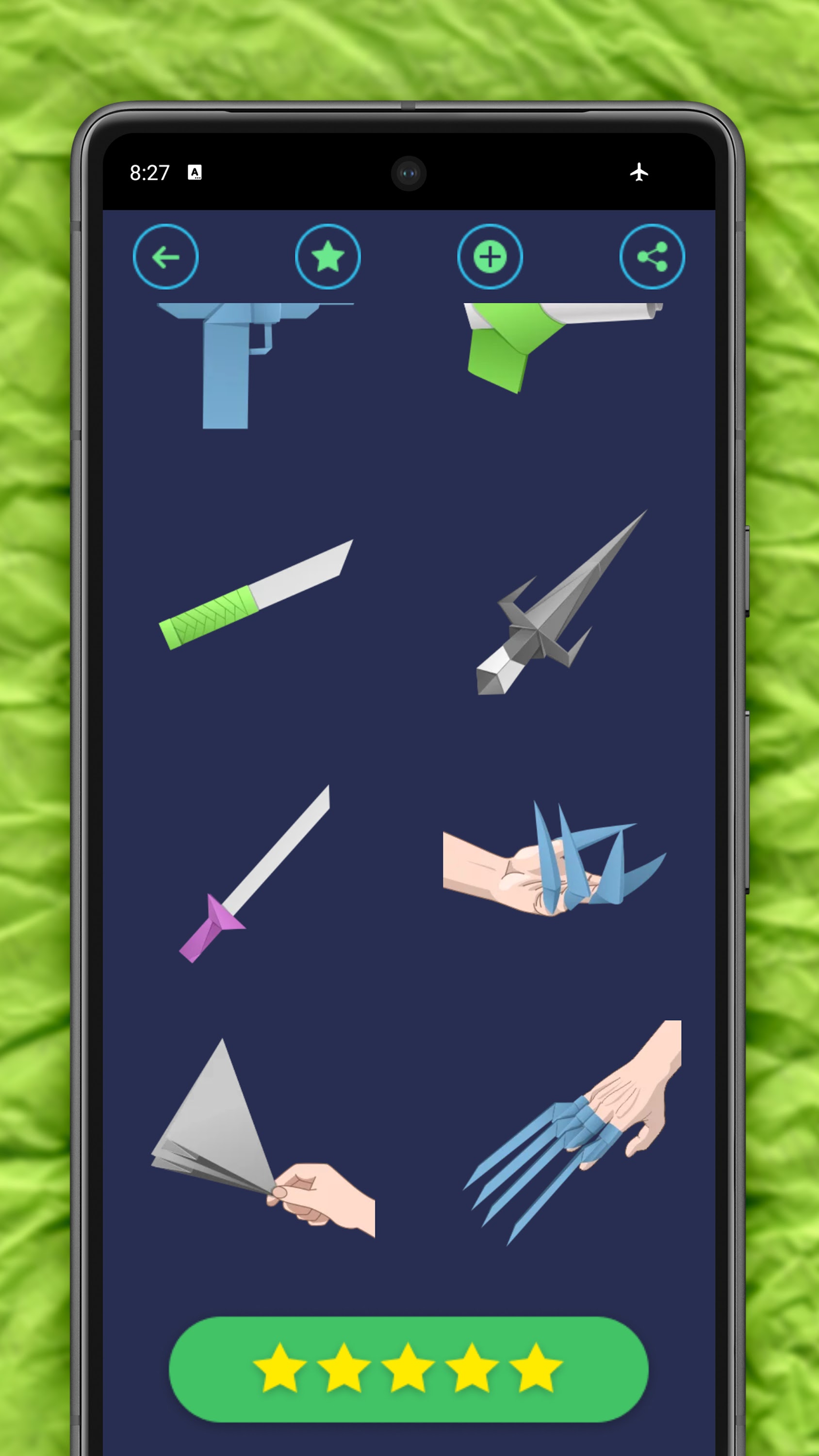 اسکرین شات 5 برنامه Origami Weapons: Swords & Guns