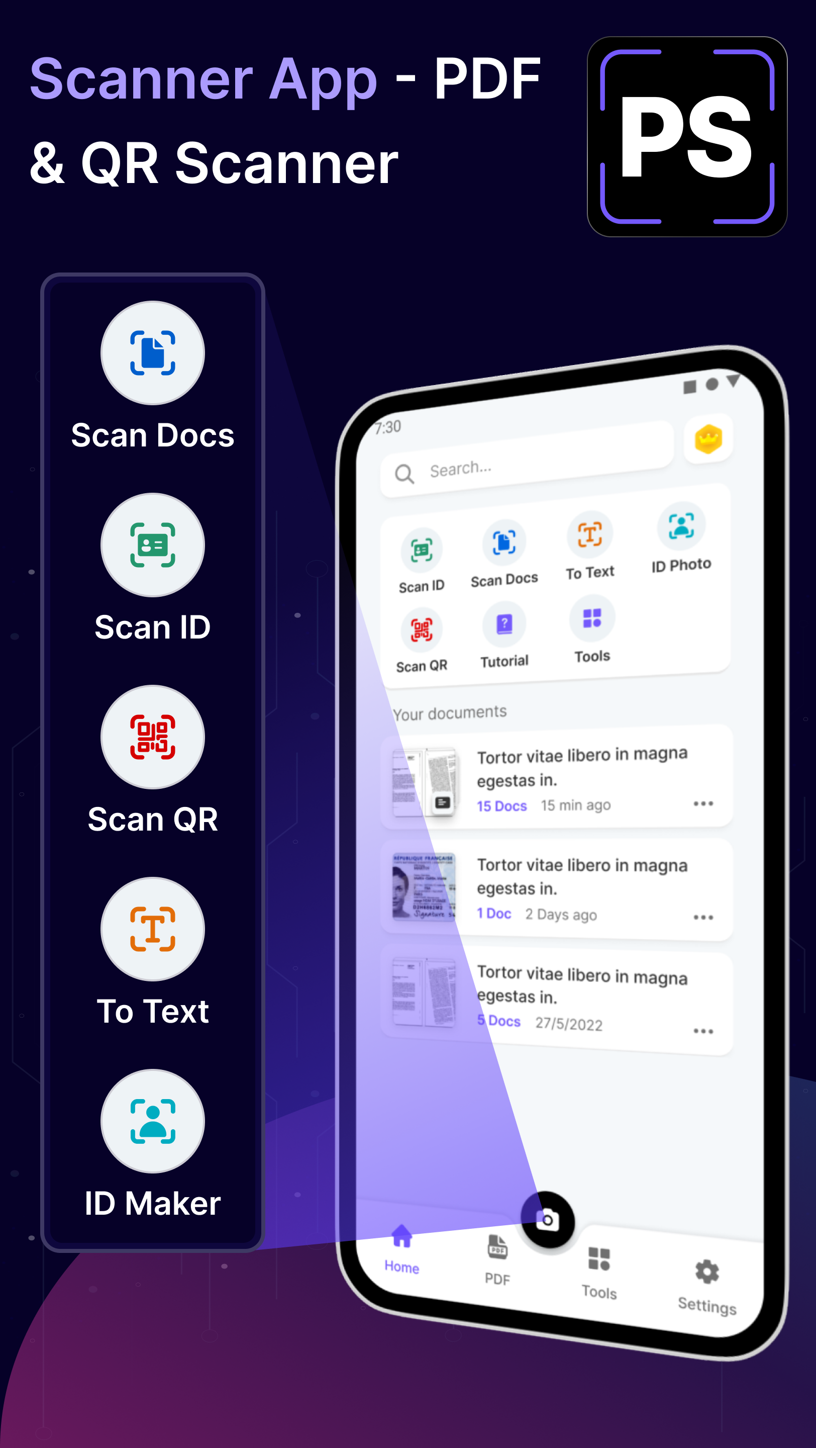 اسکرین شات 2 برنامه Scanner App - PDF & QR Scanner