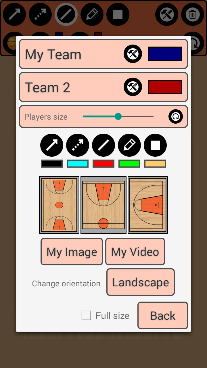 اسکرین شات 4 برنامه Basketball Tactic Board