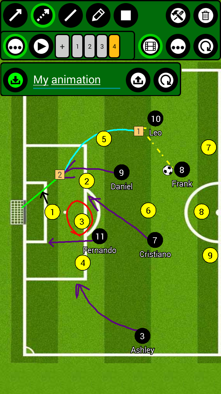 اسکرین شات 3 برنامه Soccer Tactic Board