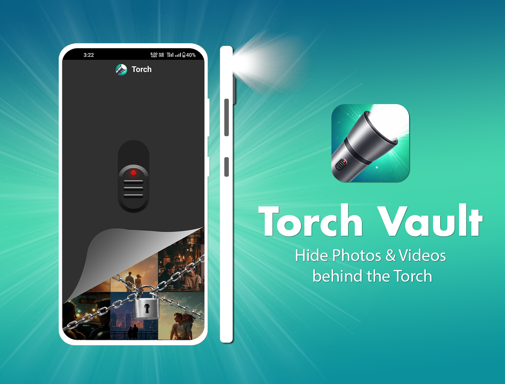 اسکرین شات 1 برنامه Torch Vault- Hide Photo,video