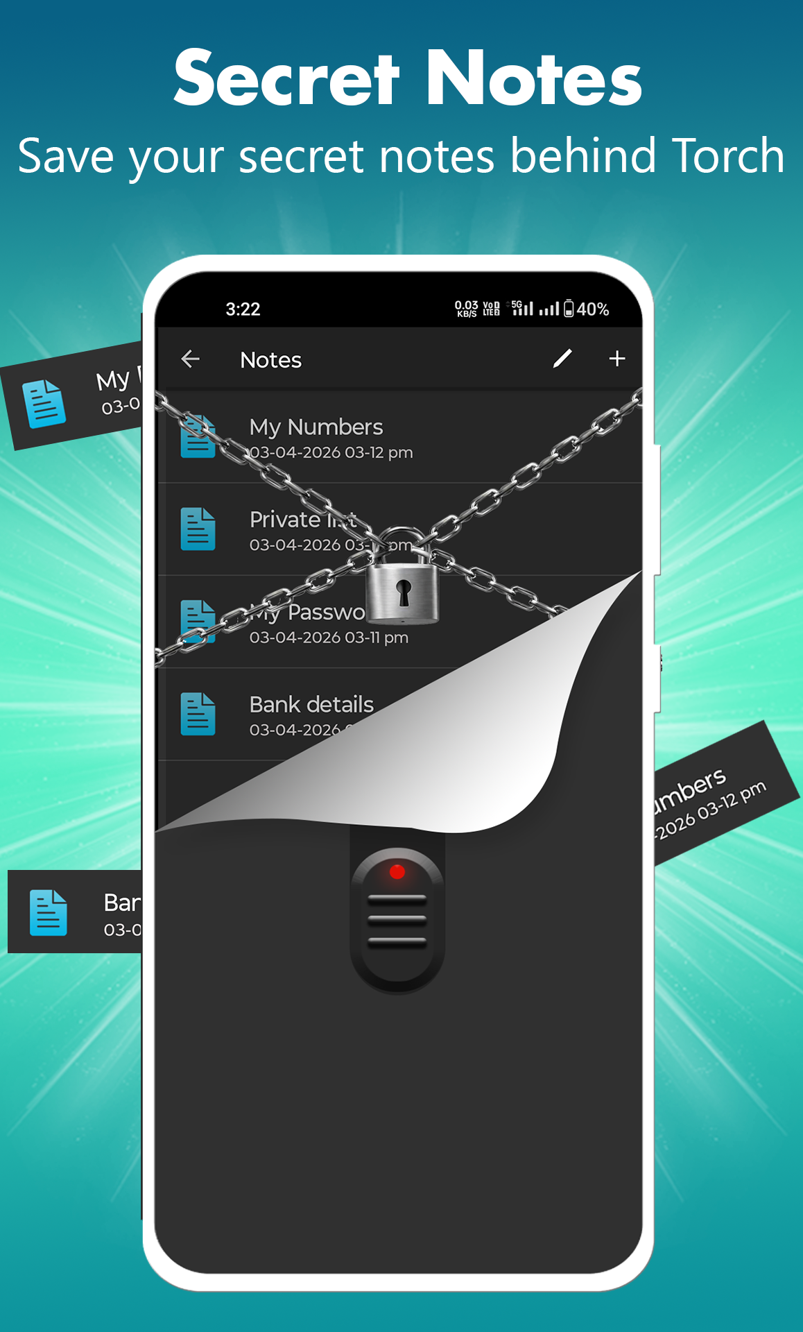اسکرین شات 6 برنامه Torch Vault- Hide Photo,video