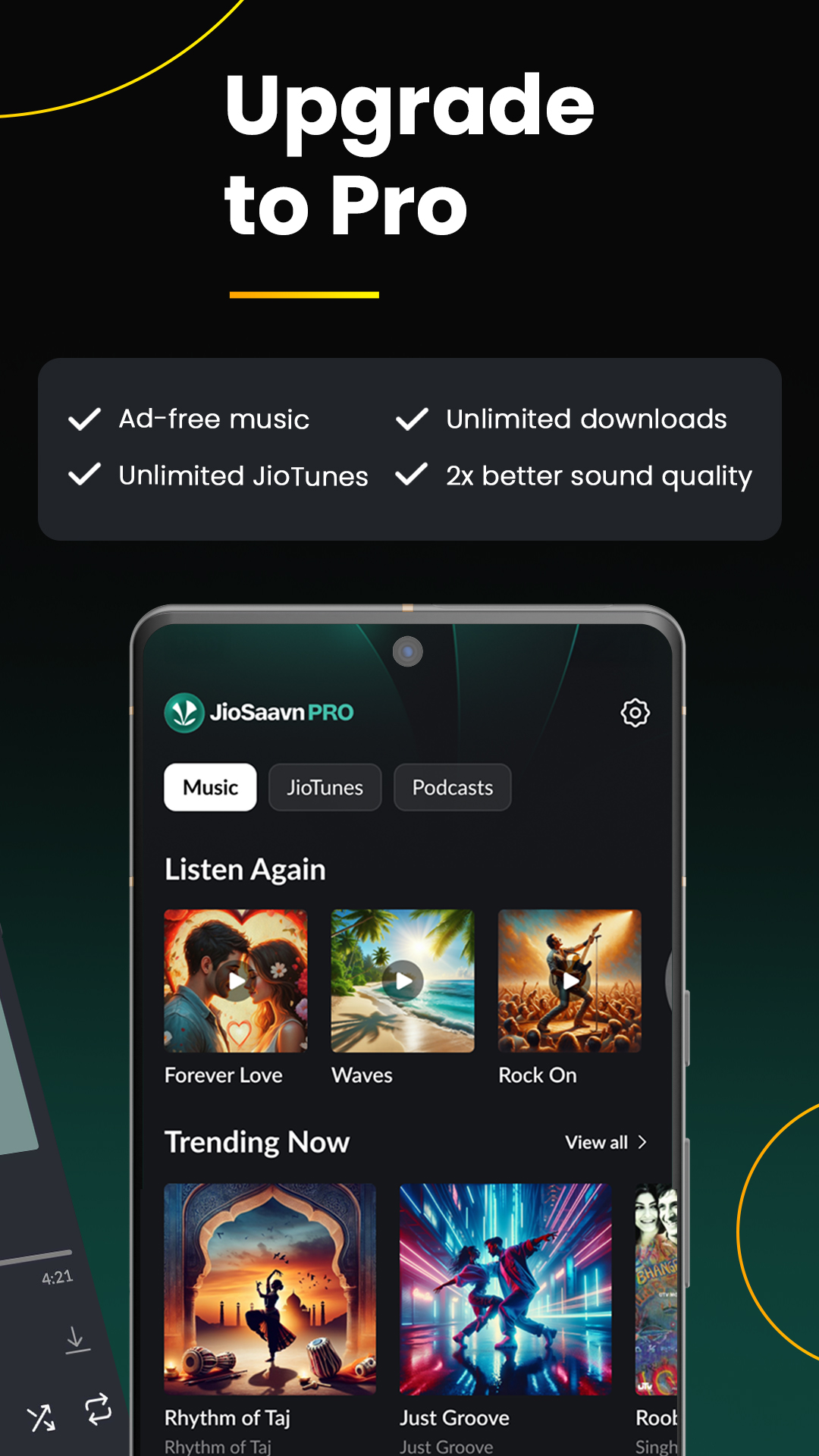 اسکرین شات 8 برنامه JioSaavn - Music & Podcasts