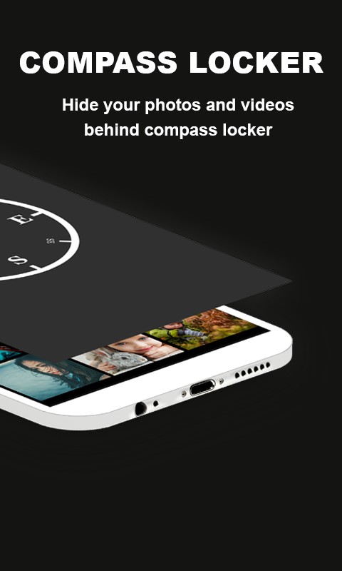 اسکرین شات 2 برنامه Compass - Photo & Video Locker