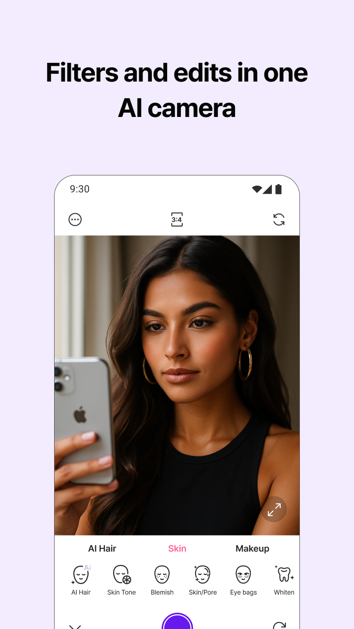 اسکرین شات 4 برنامه Candy Camera AI – Find myself