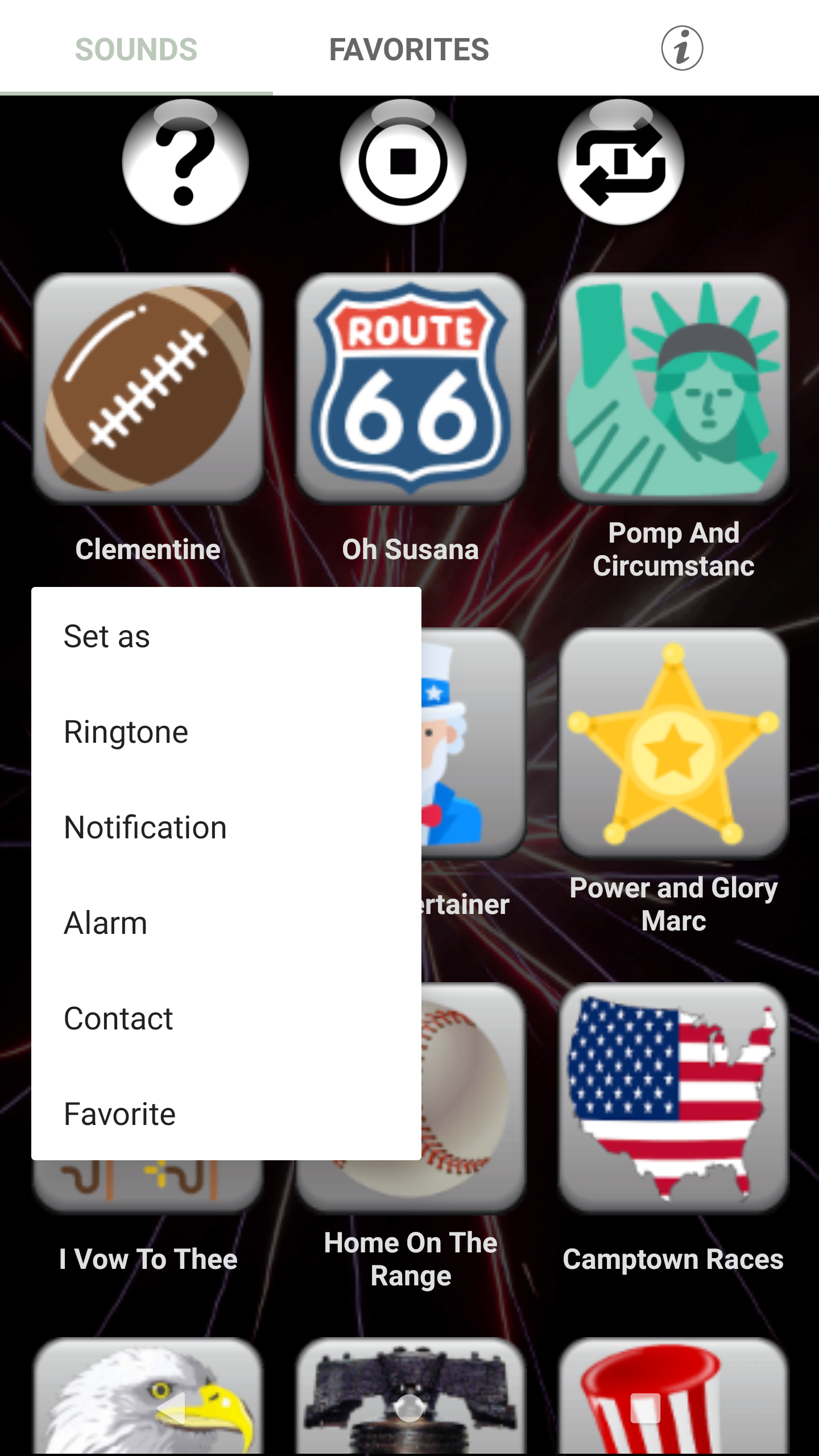 اسکرین شات 5 برنامه Patriotic American Ringtones